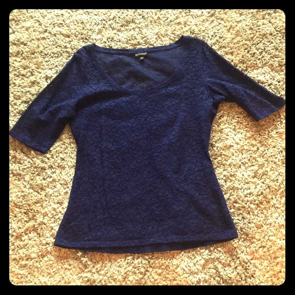 Blue casual top